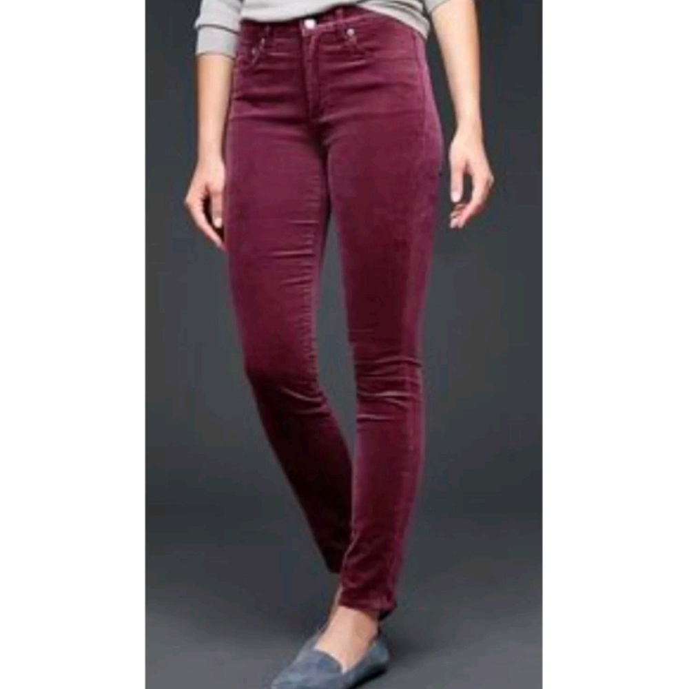 GAP 1969 Real Straight Ruby Wine Corduroy Pants